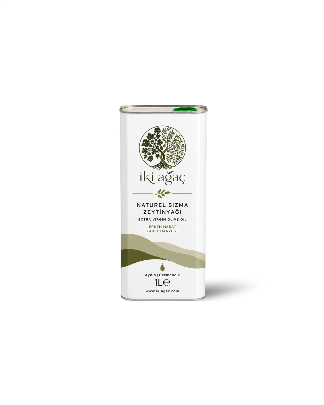 İki Ağaç Erken Hasat Naturel Sızma Zeytinyağı 1 LT